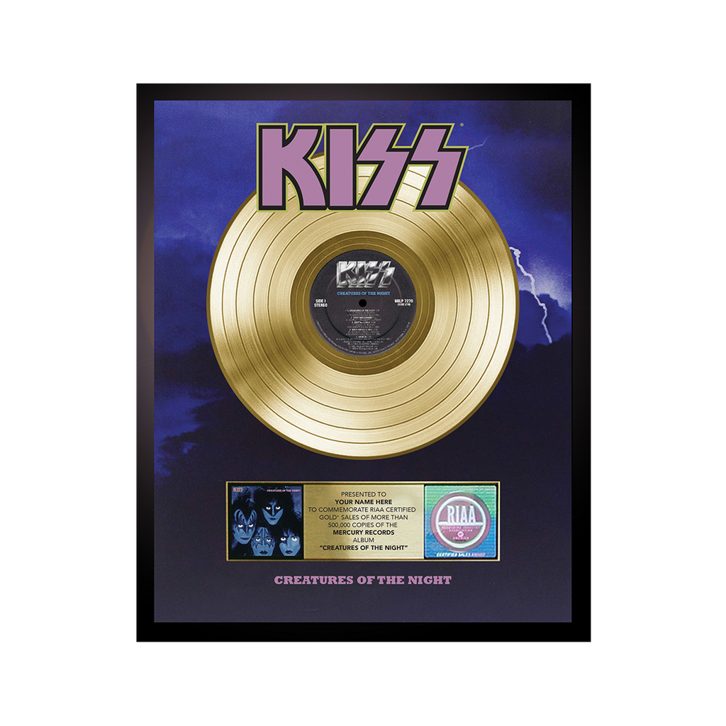 Personalized Creatures of the Night Gold Record Award