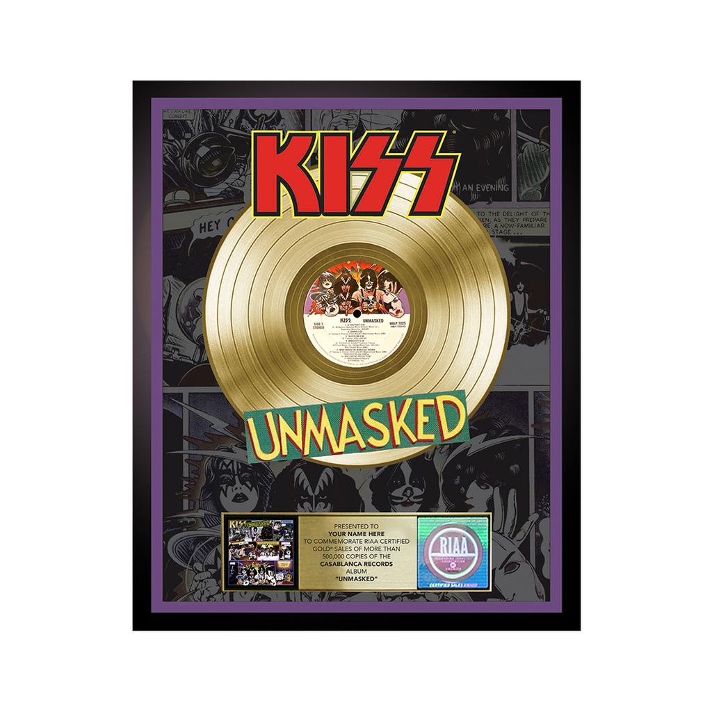 Personalized Unmasked Gold Record Award