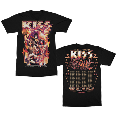 Heaven's On Fire Tour Date T-Shirt Front & Back