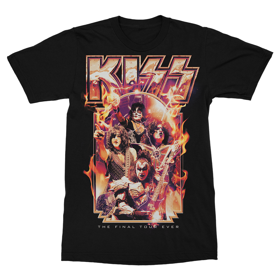 Heaven's On Fire Tour Date T-Shirt Front